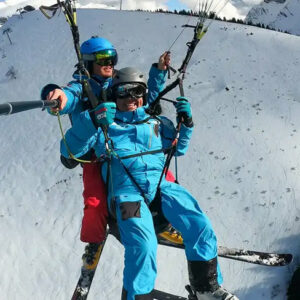 Service conciergerie - Activité parapente à ski sur La Clusaz organisée par LLA Selections